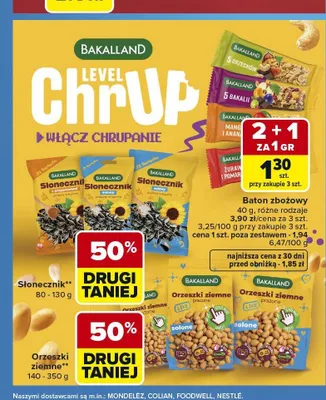Baton zbożowy Bakalland promocja w Carrefour