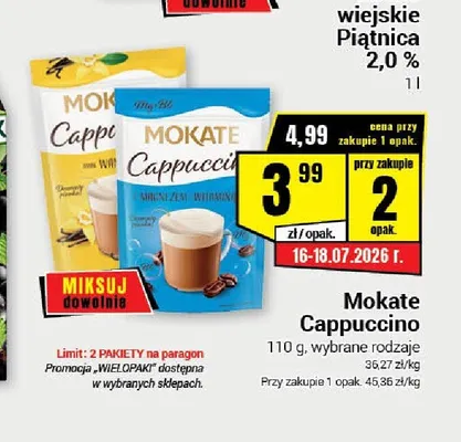 Mokate Cappuccino o smaku czekoladowym promocja w Premium Nasz Sklep