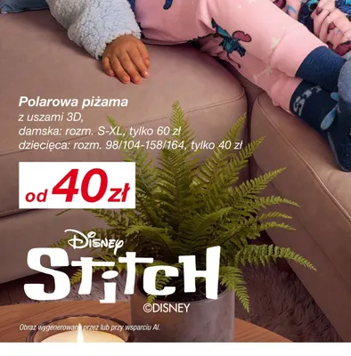 Polarowa piżama dziecięca z uszami 3D Disney promocja w KiK