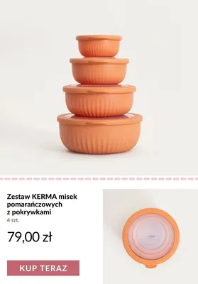 Zestaw misek pomarańczowych z pokrywkami Homla Kerma promocja w Homla