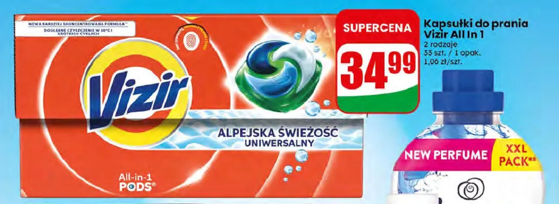 Kapsułki do prania Vizir All In 1 promocja w Dino