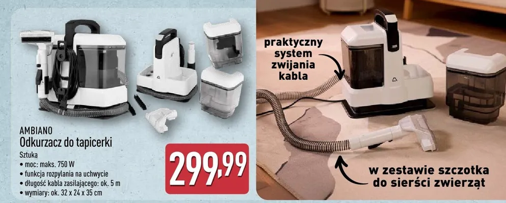 Odkurzacz do tapicerki promocja w Aldi