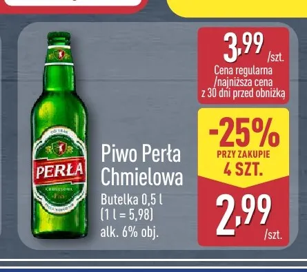 Piwo Perła Chmielowa promocja w Aldi
