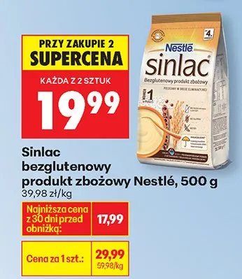 Kaszka bezglutenowy produkt zbożowy Sinlac promocja w Biedronka