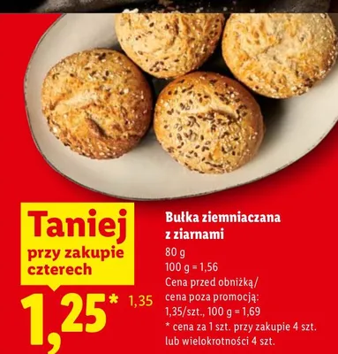 Bułka ziemniaczana z ziarnami promocja w Lidl