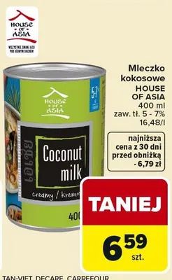Mleczko kokosowe promocja w Carrefour