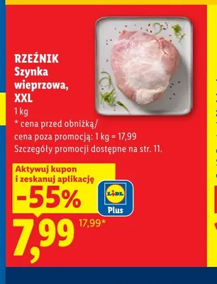 Szynka wieprzowa XXL Rzeźnik promocja w Lidl