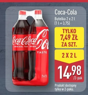 Napój gazowany Coca-Cola 2-pak promocja w Aldi