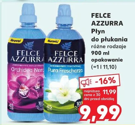 Płyn do płukania różne rodzaje Felce Azzurra promocja w Kaufland