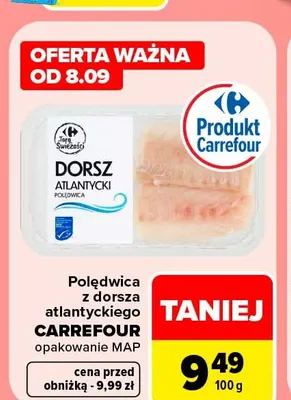Polędwica z dorsza atlantyckiego Carrefour promocja w Carrefour