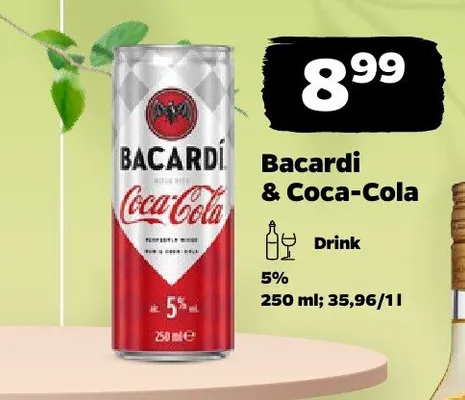 Napój Bacardi & Coca-Cola promocja w Netto