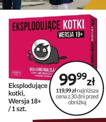 Gra karciana Eksplodujące kotki Wersja 18+ promocja w Empik