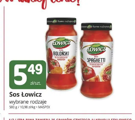 Sos Łowicz boloński promocja w Marketvita