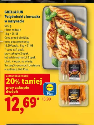 Polędwiczki z kurczaka w marynacie Grill&Fun promocja w Lidl