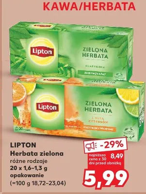 Herbata zielona różne rodzaje promocja w Kaufland