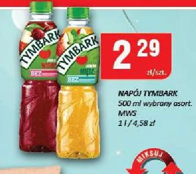 Napój Tymbark Wiśnia Jabłko promocja w Chorten