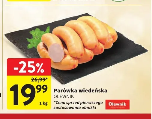 Parówka wiedeńska Olewnik promocja w Intermarche