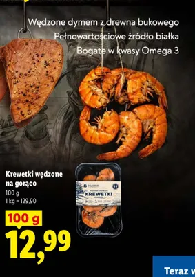 Krewetki wędzone na gorąco Seamor promocja w Lidl