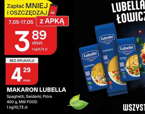 Makaron Lubella spaghetti promocja w Chorten
