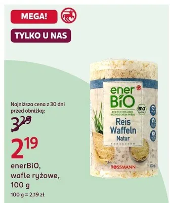 Wafle ryżowe, 100g promocja w Rossmann