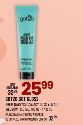 Krem nabłyszczający do stylizacji włosów GOT2B GOT GLOSS promocja w Drogerie Natura