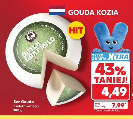 Ser Gouda z mleka koziego Dutch Goat Mild promocja w Kaufland