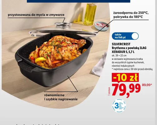 Brytfanna z powłoką Ilag Xeradur 5 5,7 l Silvercrest promocja w Lidl