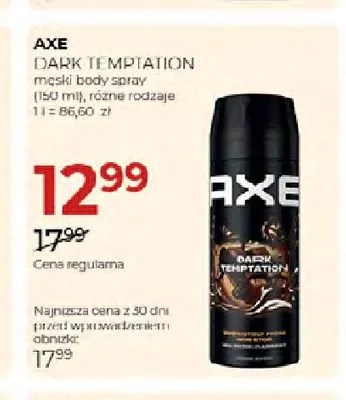 Męski body spray Dark Temptation Axe promocja w Drogerie Jawa