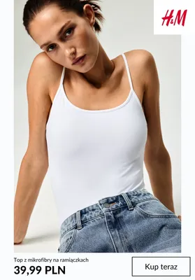 Top z mikrofibry na ramiączkach H&M promocja w H&M