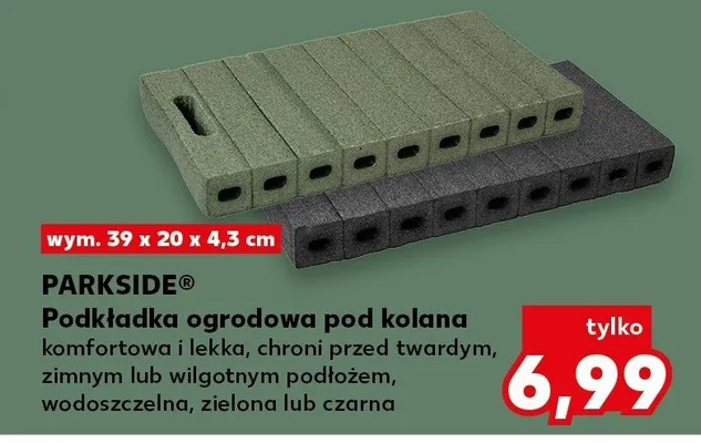 Podkładka ogrodowa pod kolana komfortowa i lekka, chroni przed twardym, zimnym lub wilgotnym podłożem, wodoszczelna, powłoka lub bez czarna promocja w Kaufland