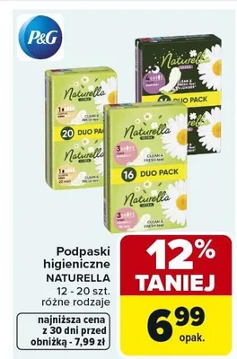 Podpaski higieniczne różne rodzaje promocja w Carrefour Market