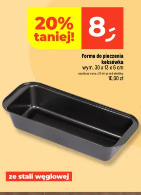 Forma do pieczenia keksówka 30x13x6 cm ze stali węglowej promocja w Dealz