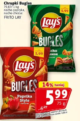 Chrupki Bugles Frito Lay nacho papryka, nacho cheese promocja w Prim Market