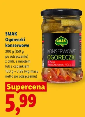 Ogóreczki konserwowe z czosnkiem promocja w Lidl
