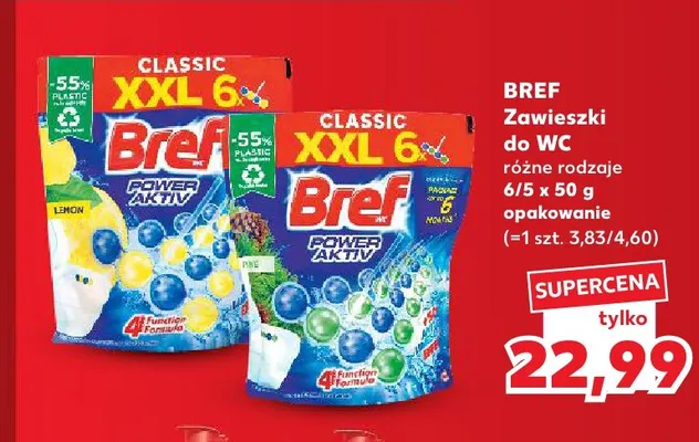 Zawieszki do WC Bref promocja w Kaufland