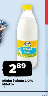 Mleko świeże Miletto 2,0% promocja w Netto