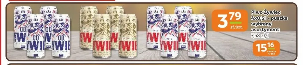 Piwo bezalkoholowe Żywiec 4-pak promocja w Gama