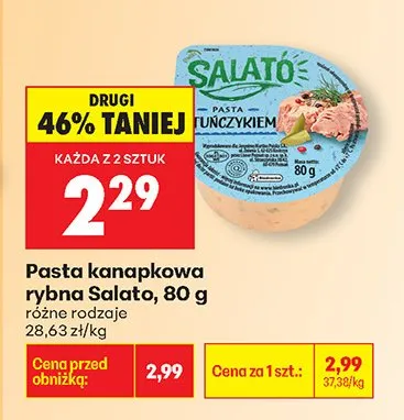 Pasta kanapkowa rybna różne rodzaje promocja w Biedronka