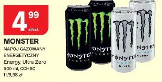 Napój gazowany energetyczny Energy, Ultra Zero promocja w Chorten