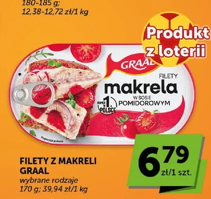 Filety z makreli w sosie pomidorowym Graal promocja w ABC