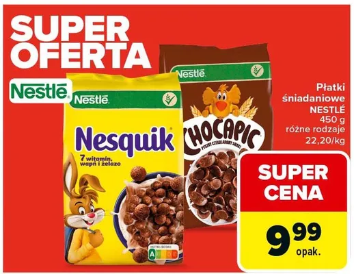Płatki śniadaniowe Nesquik, Chocapic promocja w Carrefour