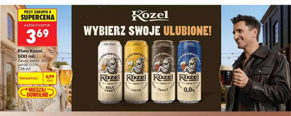 Piwo Kozel Ležák promocja w Biedronka