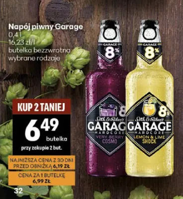 Napój piwny Garage Hardcore Very Berry Cosmo promocja w Delikatesy Centrum
