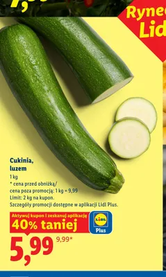 Cukinia luzem promocja w Lidl
