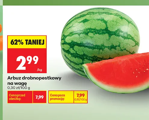 Arbuz drobnopestkowy promocja w Biedronka