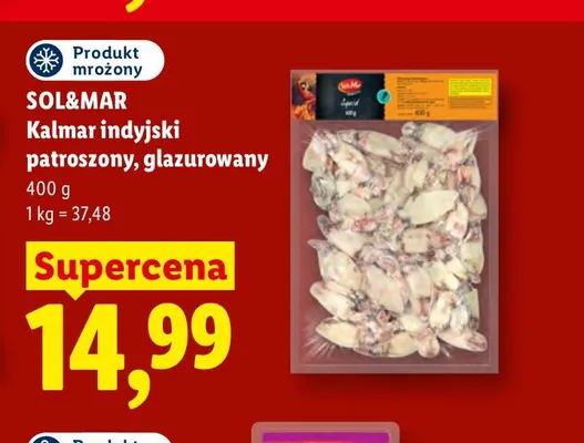 Kalmar indyjski patroszony glazurowany Sol & Mar promocja w Lidl
