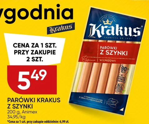 Parówki z szynki Krakus promocja w Chata Polska