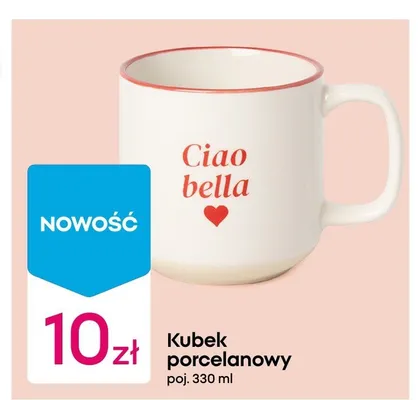 Kubek porcelanowy 330ml promocja w Pepco
