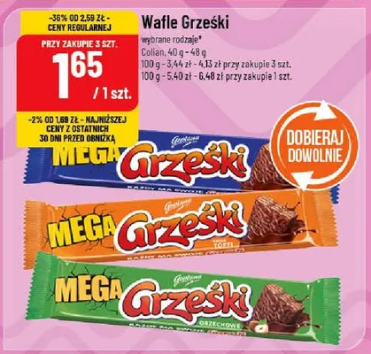 Wafle wybrane rodzaje promocja w POLOmarket