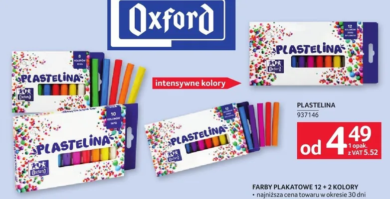 Plastelina Oxford 12 kolorów promocja w Selgros